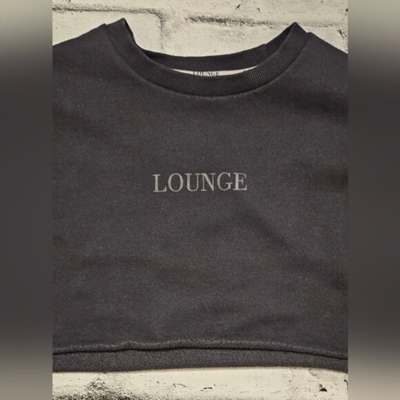 Lounge Apparel Black Cropped Sweatshirt - Picture 8 of 12